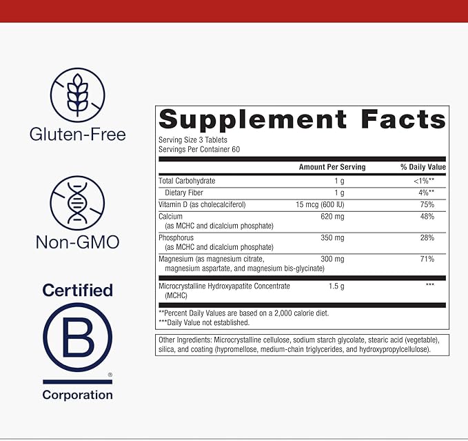 Metagenics Bone Builder with Magnesium - for Comprehensive Bone Strength & Wellness* - with Calcium, Vitamin D & Chelated Magnesium for Quick Absorption - Non-GMO & Gluten-Free - 180 Tablets