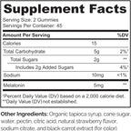 NATURELO Melatonin Gummies – Non-GMO, Gluten-Free, Soy Free - Strawberry Flavor - Gentle Sleep Supplement - 180 Vegetarian Gummies (Pack of 2)