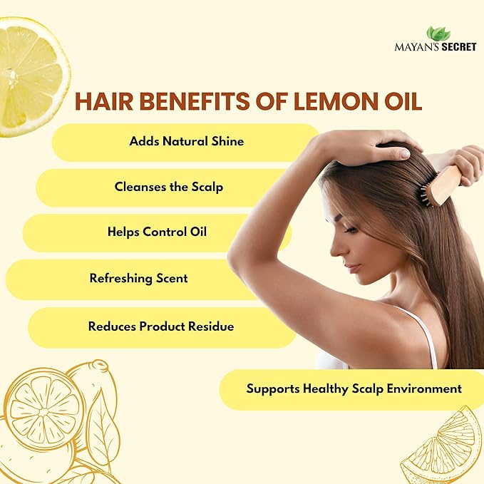 Pure Carrier and Essential Oils for Skin Care, Hair, Body Moisturizer for Face-Anti Aging Skin Care (Lemon Oil, 4oz)