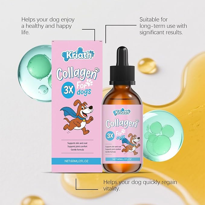 Dogs Collagen, Supports Joint Relief & Healthy Skin Coat, Gut Health, Premium Liquid Collagen Supplement, 2 fl.oz