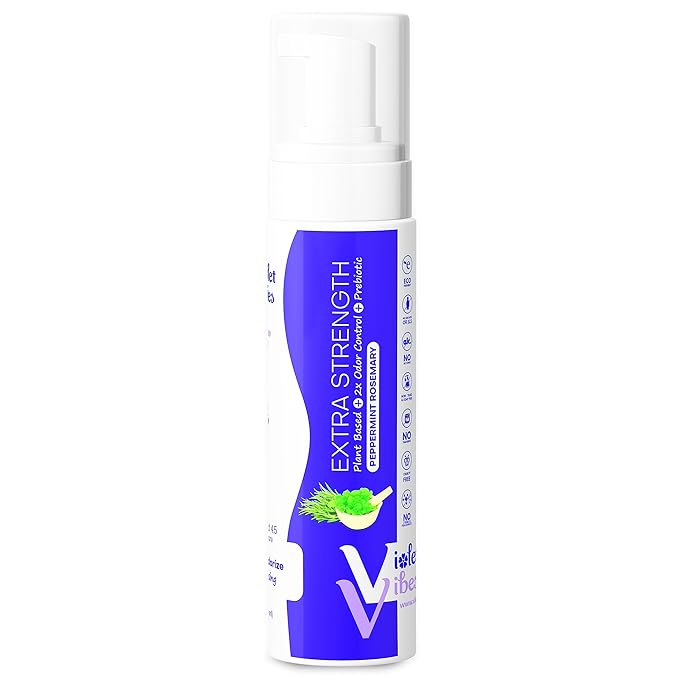 Violet Vibes Extra Strength Feminine Wash | pH-Balancing, Nourishing, Odor-Control for Intimate Areas & Body | Daily Essential | Infused w/Plant-Based Extracts | Refreshing Peppermint Rosemary