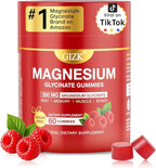 Magnesium Glycinate Gummies 500mg – Sugar Free Magnesium Gummies for Sleep, Stress, Muscle & Nerve Support – for Adults & Kids 4+, Vegan, No Melatonin (Raspberry Flavor, 60 Count)