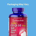 Puritan's Pride Q-Sorb™ Coenzyme CoQ10 Dietary Supplement for Heart Health, Oral Gum Health & Healthy Aging Support, Plus Red Yeast Rice for Improved Digestion, 120 Rapid Release Softgels,(Pack of 2)