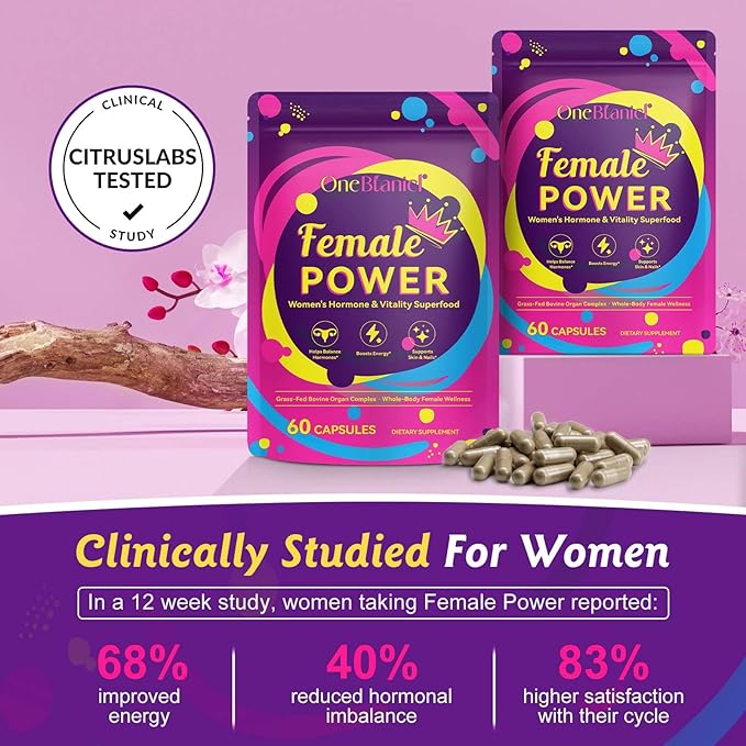 Beef Organ Supplement for Women, Natural Grass Fed Beef Liver Capsules,Supports Feminine Hormone Balance, Menstruation, Immunity, Skin, Collagen, B12, Energy & Wellness - 60 (2)