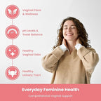 Vaginal Probiotics for Women pH Balance | 50 Billion CFU Womens Probiotic + Cranberry Pills for Vaginal Health, Healthy Odor, Yeast, Urinary Tract | Vegan Women's Probiotics and Prebiotics Supplement