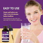 Valerian Root Sleep Support Drops, Passion Flower, Chamomile, Lavender, Soursop Leaves, & Hibiscus Herb Extract Supplement Tincture for Sleep Soundly & Deeply. 4 oz