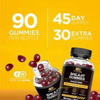 Effective Nutra Shilajit Gummies 1000mg | Pure Shilajit Resin for Energy, Brain & Immunity | Supplement for Men & Women | Sugar-Free, Vegan, Gluten-Free | Natural Berry Flavor, Made in USA (90ct)
