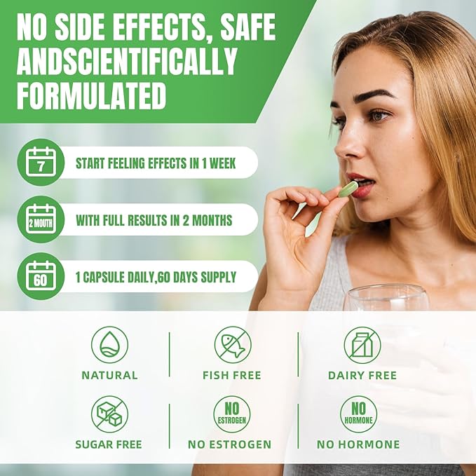 Body Deodorizing Supplement,Chlorophyll Capsules for Men & Women,Natural Internal Odor Control Pills for Skin, Breath, and Gut Health, with Gluten-Free Complex,60 Capsules