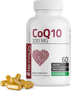 Bronson CoQ10 200 MG High Potency Cellular Energy Production, 60 Vegetarian Capsules