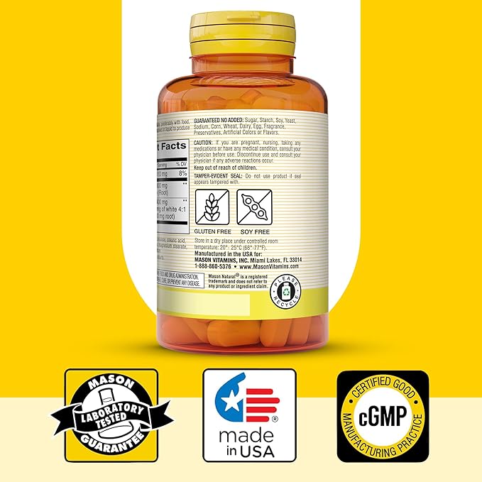MASON NATURAL Korean Ginseng 1,000 mg, Supports Energy, Endurance & Vitality, 60 Tablets (Pack of 2)