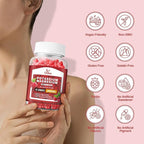 (2 Pack) Potassium Magnesium Gummies for Adults Kids, High Absorption Potassium Citrate 200mg Magnesium Glycinate 400mg, Chewable Gummy Supplements for Leg Cramps & Muscle, Raspberry