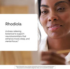 Thorne Rhodiola - Botanical Supplement for Stress Relief - Enhances Sleep, and Mental Focus - 60 Capsules