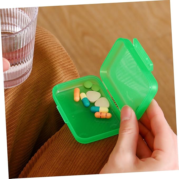 4pcs Small Plastic Travel Pill Boxes with Tight Seal Portable Vitamin Organizer for Daily Medicine Storage Multi Color Mini Rectangular Containers for Jewelry and Small Items