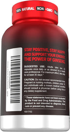 Herbtonics Korean Red Panax Ginseng 1500mg - Energy Supplement for Peak Performance, Focus & Vitality - High Potency Ginseng Root Extract - 120 Vegan Capsules