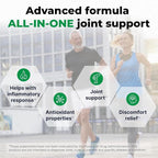 Wellnee Joint Support Supplement - Glucosamine Chondroitin MSM, Boswellia & Turmeric - Relieves Joint Discomfort & Supports Flexibility - Wellknee Joint Support - 90 Capsules, 30 Servings