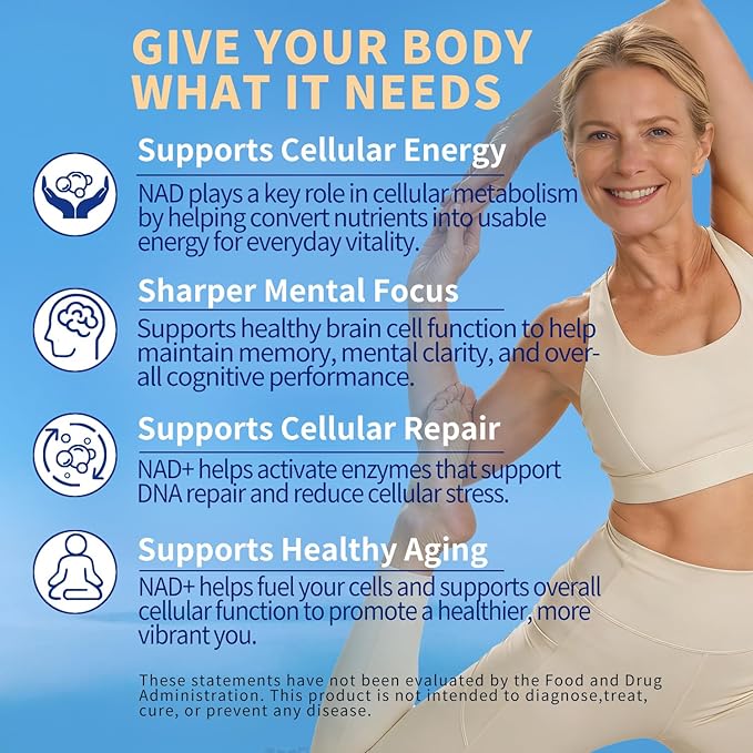 NAD Supplement 1000mg, Liposomal NAD+ Supplement with Resveratrol, Glutathione & Astaxanthin - Support Cellular Health, Stamina & Healthy Aging, NMN Supplement Alternative – 60 Capsules
