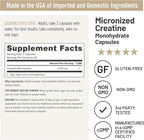 NatureWise Micronized Creatine Monohydrate Pills, 2500mg Per Serving - Creatine for Women & Men - Pure, Unflavored, Supports Lean Muscle Mass, Endurance - 60 Capsules[30-Day Supply]