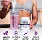 Jacked Factory Creatine for Women - Creatine Monohydrate with Collagen + Colostrum to Support Workout Performance, Lean Muscle Growth, Healthy Hair, Skin, & Nails - 30 Servings, Raspberry Lemonade