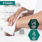 MED PRIDE Extra Soft XL Premoistened Disposable Adult Washcloths 8” X 12” Bath Wipes for Sensitive Skin with Aloe Vera, Case of 480 (80ct, Pack of 6)