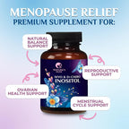 Myo-Inositol & D-Chiro Inositol 1025mg - 40:1 Ideal Ratio for Ovarian Support, Vegan Myo & D Chiro Supplement for Women's Natural Balance and Hormone Support, Vitamin B8, Non-GMO - 60 Capsules