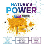 Turmeric Curcumin Supplement - 1350mg Organic Turmeric Per Serving - 95% Curcuminoids & BioPerine Black Pepper Extract for Best Absorption - Natural Vegan Joint Support, Bottled in USA - 240 Capsules