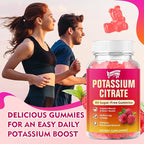 2 Pack Potassium Citrate Gummies 1000mg, Potassium Supplement for Adults Women & Men, Support Leg Cramps & Muscle Health, 120 Count