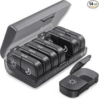 AUVON XL Weekly Pill Organizer 2 Times a Day, AM PM Pill Case with One-Side Large Opening for Easy to Use, Pill Box 7 Day Travel Medication Organizer for Medications, Vitamins, Fish Oils, Supplements