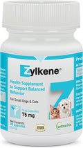 Vetoquinol Zylkene Calming Support Supplement for Small Dogs and Cats, Helps Promote Relaxation and Reduce External Stress Factors, Daily Behavioral Support and Anxiety Relief for Dogs and Cats, 75mg