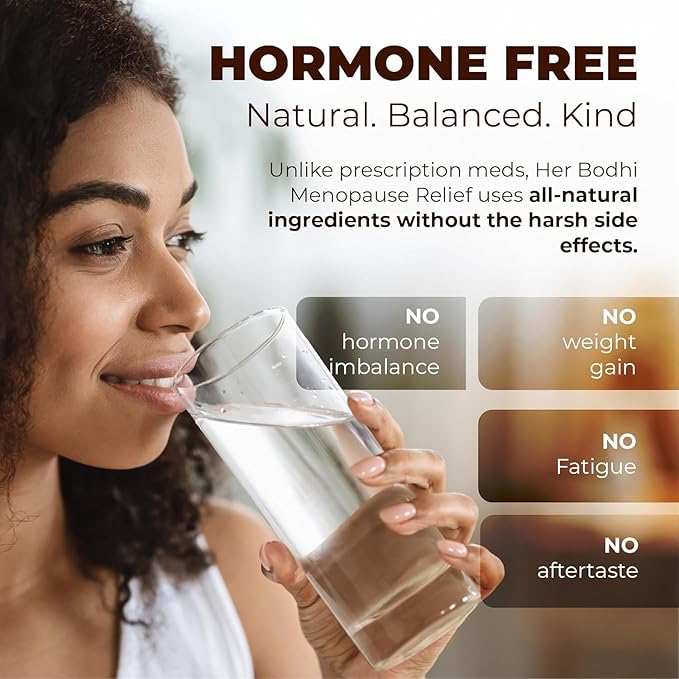 Her Bodhi Meno- Menopause Hormonal Balance for Women, Estrogen Soy Isoflavones Menopause Supplement for Women, Ashwagandha, Black Cohosh Hot Flashes Menopause Relief, Night Sweats Relief 60Caps