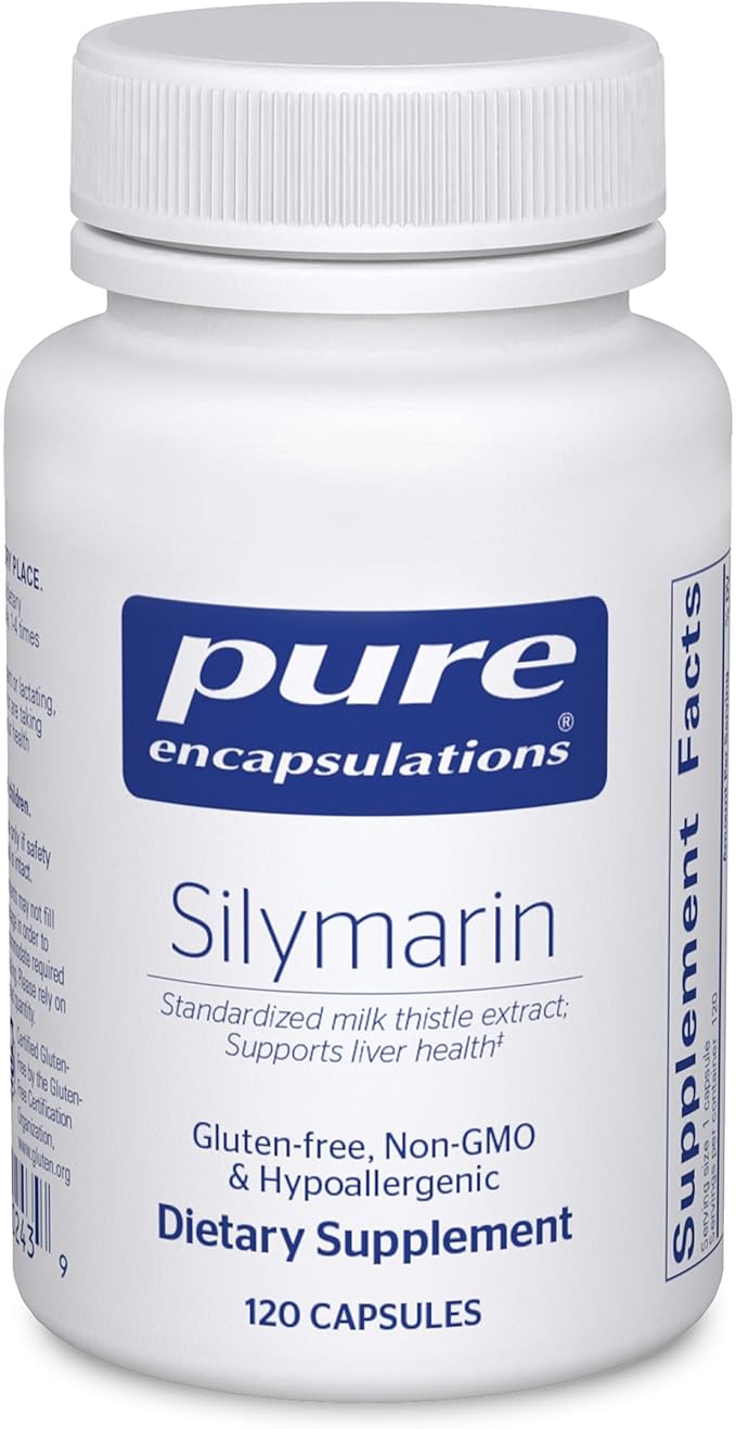Pure Encapsulations Silymarin - 250 mg Milk Thistle Per Capsule - Liver Health Support - Antioxidants Supplement - Non-GMO & Vegan - 120 Capsules