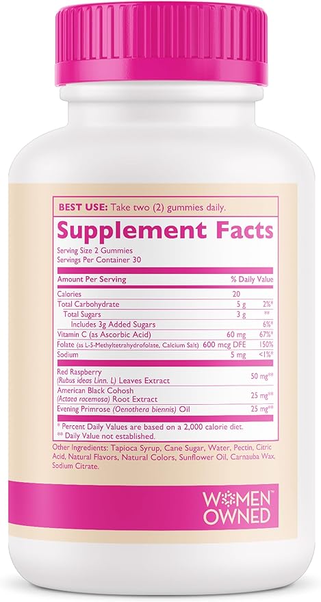 Amy Suzanne Hormone Balance Gummies for Women - Hormone Harmony for Mood, Energy, Bloating - Hormonal PMS, Perimenopause & Menopause Support - Red Raspberry Leaf & Black Cohosh - 60 Gummy Supplements