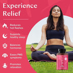 WILE Menopause and Perimenopause Supplements for Women - Hot Flashes and Night Sweats Relief with Kudzu Root - Premenopause Support for Stress, Hot Flash, Hormone Balance & Restful Sleep, 30 Servings