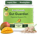 Feel Goods Gut Guardian, Gut Health Powder Drink Mix - Probiotic Fiber Powder with Prebiotics & L Glutamine for Digestive Health, Bloating Relief & Digestion Support - Zero Sugar & Organic Flavor