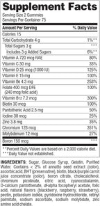 Nature's Wonder Men's Multivitamin Gummies, Supports Immune Health, Energy, Metabolism and Muscles with Vitamins A,C,D,B6,B12, 150 Men's Daily Multivitamin Gummies, 75 Day Supply