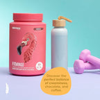 BIRDMAN Fitmingo Vegan Protein Powder with Inositol, Collagen Boosters, Hyaluronic Acid and Vitamins | Low Carb, Dairy Free, Low Calorie | 22g Plant Based Mocha Protein Powder with Myo-Inositol