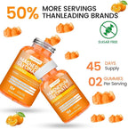 Magnesium Glycinate Gummies 1000mg, High Absorption Sugar Free Magnesium Potassium Supplement for Relaxation, Stress Relief, and Sleep Support for Adults & Kids - 90 Orange Gummies