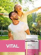 Carlyle Iron Gummies for Women | 60 Vegan Gummies | Plus B-Complex Vitamins | Grape Flavor | Non-GMO, Gluten Free Supplement