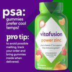 Vitafusion Power Zinc Gummy Vitamins, Strawberry Tangerine Flavored Immune Support (1), 90 Count
