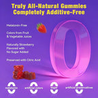 Melatonin Free Sleep Gummies for Adults with Magnesium, Valerian Root, 5-HTP & Herbal Blend - Natural Sleep Aid Supplements - Non-Habit Forming, Sugar Free, Strawberry Flavor, 60 Count (1)