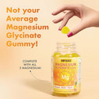 VIFSSG Magnesium Glycinate Gummies 500 Mg, Triple Magnesium Complex Sugar-Free Gummies with Malate 400 Mg, Citrate 400 Mg, Magnesium Supplement Chewable for Women & Men Vegan, Organic 60 Count