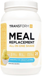 TransformHQ Meal Replacement Shake Powder 28 Servings (Pineapple Ice Cream Flavored) - Gluten Free, Non-GMO