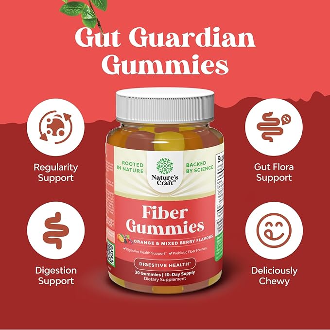 Tasty Prebiotic Fiber Gummies for Adults - High Fiber Supplement Gummies Vitamins for Adults with Prebiotic Soluble Chicory Root for Immunity and Digestive Support - Non GMO Vegan Halal 30 Count