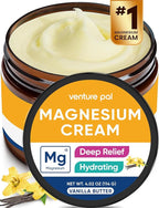 Venture Pal Topical Magnesium Cream, Fast-Absorbing Magnesium Moisturizing Lotion with Coconut Oil, Shea Butter & Hyaluronic Acid, Suitable for Kids