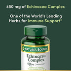 Nature's Bounty Echinacea Complex, Herbal Supplement, Supports Immune Health, 450 mg, 100 Capsules