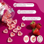 Migcopat 10G Fiber Gummies with Collagen Peptides, Hyaluronic Acid, Vitamin C, ACV, 30 Billion CFU Probiotics – Sugar Free Collagen Gummy for Skin, Hair & Nails – Digestive Health Support – 60 Cts