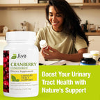 Jiva Botanicals Concentrated Cranberry Supplement - 650 mg Cranberry Powder Extract Pills for Women - High Potency for Normal Urinary Tract Health - 60 Capsules (Pack of 1)