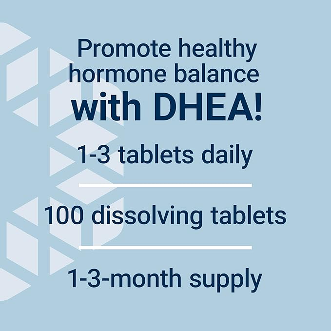 Life Extension DHEA 25 mg – Hormone Balance Supplement, Memory, Muscle Health, Bone Health, Men’s Health, Women’s Health, Gluten-Free, Non-GMO, Vegetarian, 100 Dissolve-in-Mouth Tablets
