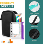 Timueetech A7 Waterproof Pill Organizer with 7 PCS L Size Zippered Pill Pouches for A7 Binder, Large BPA-Free Weekly Medicine Organizer, Color-Coded Reusable Travel Pill Storage System