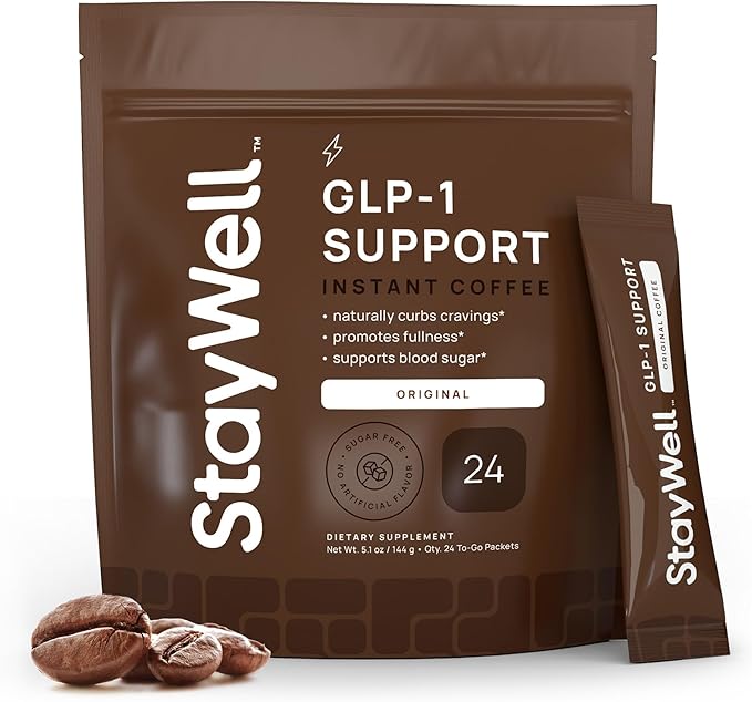 Slim Coffee GLP-1 Supplement | GLP 1 Booster to Control Appetite and Cravings | Great Tasting Metabolic Support - Coffee Bean Extract, Green Tea, Yerba Mate (Regular)