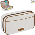 Weekly Travel Pill Organizer 3 Times A Day Pill Case for Purse with Removable 7 Day Pill Box Holder,Cute Medication Organizer Pill Container for Medicine, Vitamin, Fish Oils,Supplement (Brown, Large)